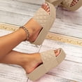 thumbnail image 3 of Mepaouo Womens Platform Sandals Comfortable Open Toe Slip on Beach Slippers Summer Casual Shoes, 3 of 8