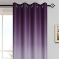 thumbnail image 2 of Yakamok Purple Curtains with Grommet Room Darkening Ombre Window Drapes for Living Room/Bedroom,2 Panels, 52x84 Inch, 2 of 7