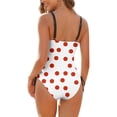 thumbnail image 4 of Delconic Women One Piece Swimsuit Polka Dot Print Scoop Neck Adjustable Side Ties Bathing Suit for Beach Pool Swimwear, 4 of 4