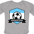 thumbnail image 4 of Inktastic Soccer Argentina Flag Banner Boys or Girls Long Sleeve Baby Bodysuit, 4 of 5