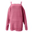 thumbnail image 5 of Wovix Womens Oversized Sweater Solid Color Off The Shoulder Pullover Long Sleeve Sweaters Cable Knit Striped Tops Trendy Casual Loose Tops For Daily, 5 of 5