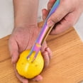 thumbnail image 3 of IPEWLEX Stainless Steel Hollow Handle Lemon Zester & Grapefruit Peeler - Multi-Purpose Kitchen & Cocktail Tool for Bartending & Culinary Arts, 3 of 3