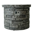 Edmond Outdoor Circular Fire Pit 40,000 BTU, Grey