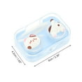 thumbnail image 3 of Unique Bargains 1 Set Contact Lens Case Contact Lens Container Contact Lens Carrier Kitten Style C 2.36"x1.65"x1.1" Blue, 3 of 5