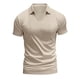 thumbnail image 5 of pstuiky Camisas de manga corta para hombre, Camisa/top informal de color liso con solapa de moda de verano para hombre ropa de hombre xl, 5 of 8