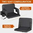 Folding Reclining Stadium Seat Heated Massage Bleacher Chair Back