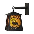 thumbnail image 3 of Meyda Tiffany 149299 Elk 13" Tall Wall Sconce - Black, 3 of 4