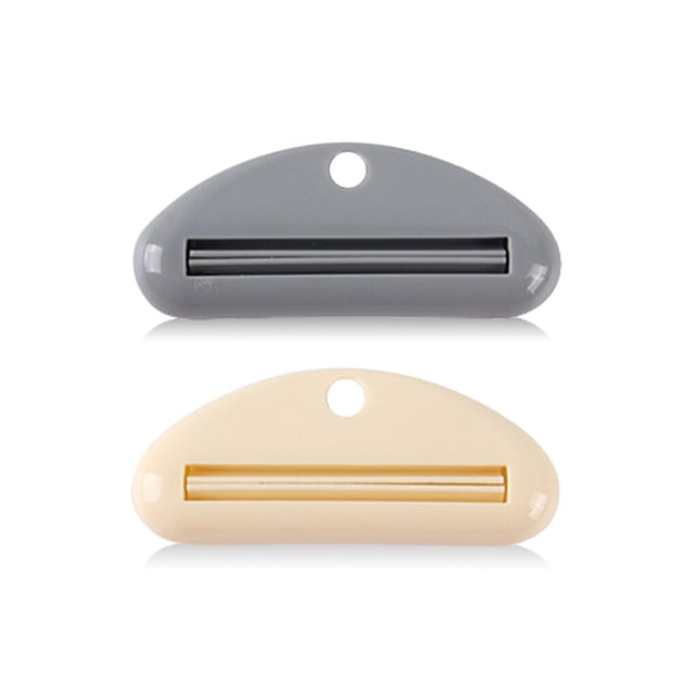 Exprimidor de Dientes 2 Piezas Limpiador Facial Dispensador Rodante Beige+Gris Matsuzay
