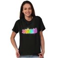 thumbnail image 4 of XOMG POP Metallic Rainbow Logo Women's Graphic T Shirt Tees Brisco Brands M, 4 of 6