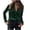 Green, variant on AXXD Basic Ladies Tops And Blouses Summer 2024 Satin Pocket Business V-Neck Solid-color Commute Long Sleeve Blouses Shirt Tops