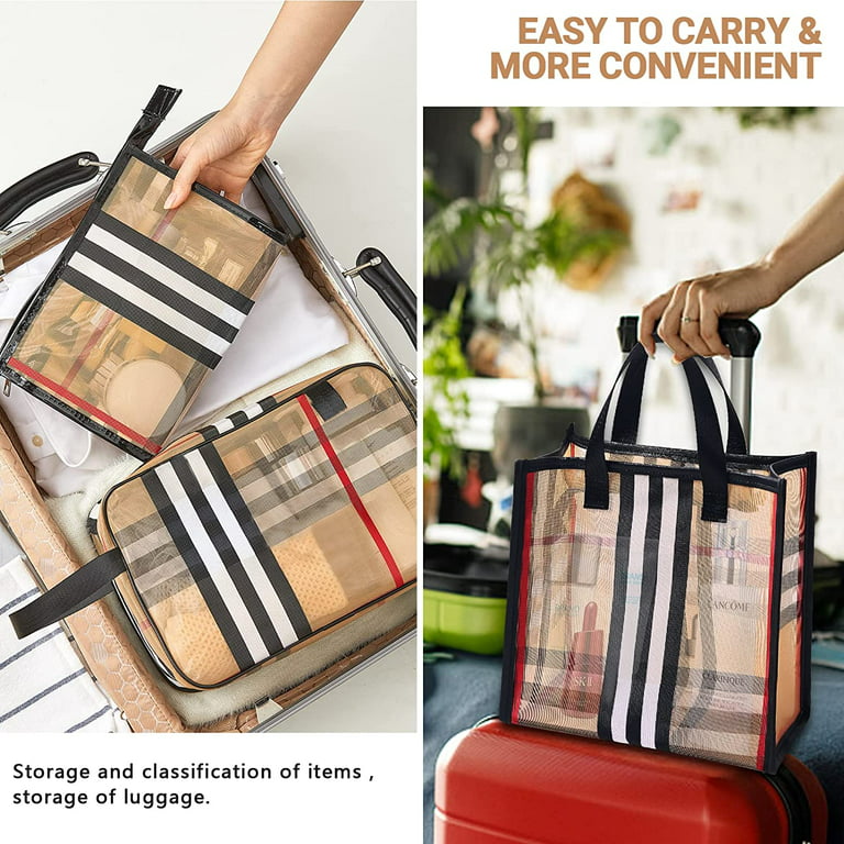Travel Cosmetic Bag with Handle Waterproof Toiletry Bag Portable Organizer  Storage Bag Set for Women