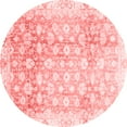 thumbnail image 1 of Ahgly Company Machine Washable Indoor Round Oriental Red Traditional Area Rugs, 5' Round, 1 of 4