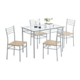5 Piece Dining Set Table And 4 Chairs Home Kitchen Room Breakfast Furniture (FW1)(1U67) main image 0