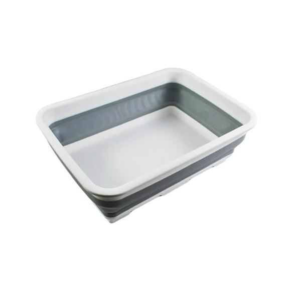 Collapsible Kitty Litter Box Anti Splashing Portable for Kitty Cat Small Pet Gray