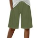 thumbnail image 1 of Pantalones Cortos Casuales de Color Sólido Capri, Mezcla Cómoda de Poliéster para el Hogar Y el Uso Diario, 1 of 9