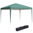 thumbnail image 1 of Outsunny Abri de Jardin Pliante Escamotable 10 x 10 Pi pour l'Extérieur, Vert Foncé, 1 of 10