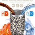 thumbnail image 3 of Leopard Print 30oz Handheld Travel Tumbler with Handle – Double Wall Stainless Steel Insulated Cup, Flip Straw Lid, Leak-Proof & BPA-Free for Hot and Cold Drinks – Durable Coffee & Juice Mug Black, 3 of 6
