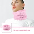 thumbnail image 4 of Mujeres Invierno Cálido Infinito One Circle Knit Wool Blend Cowl Loop Bufanda Chal Grueso Pañuelo para el cuello (Rosa), 4 of 5