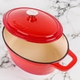 thumbnail image 2 of BergHOFF Neo Cast Iron 8qt. Oval Dutch Oven 13" with Lid, Red, 2 of 10
