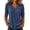 Navy, variant on Slub Cotton Long Sleeve Basic Pullover Tee for Women V Neck Curved Hem Spring Summer Casual Daily Tops