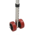 thumbnail image 3 of 2 Pcs Walker Wheel Leg 6 Gear Height Adjustment Stainless Steel Plastic Rollator Replacement Wheels, 3 of 5