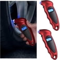 thumbnail image 1 of Yazoeia 2 Pcs Manomètre Numérique de Pression des Pneus, 150 PSI 4 Réglages pour Auto Camion Bicyclette, Outil Précis de Pression des Pneus avec Écran LCD Rétroéclairé et Prise Antidérapante, Accessoires Universels pour Voiture pour la Pression CJC912-115900, 1 of 6