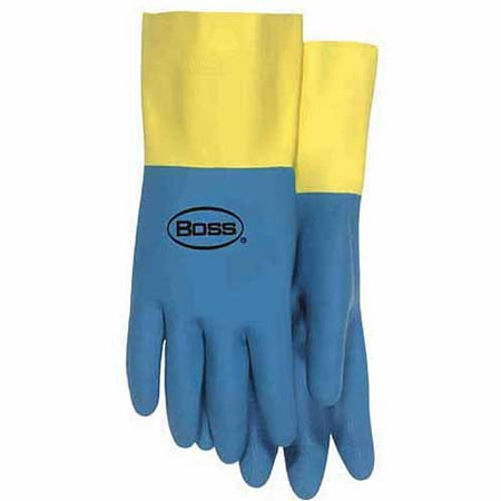 Super Stretch Neoprene Gloves - 14 Large Flock Lined Neoprene and Latex Gloves