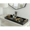 thumbnail image 4 of Kate and Laurel Lipton Narrow Rectangle Wood Accent Tray, Black 10x24, 4 of 6