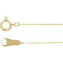 Auriga Fine Jewelry 10k Yellow Gold .5 mm Diamond-Cut Cable Chain Bracelet for Women 7"