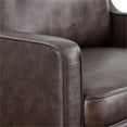 thumbnail image 2 of Pemberly Row Modern Genuine Leather Upholstered Armchair in Brown, 2 of 8