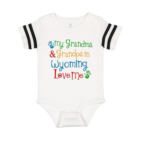 

Inktastic Wyoming Grandma Loves Me Gift Baby Boy or Baby Girl Bodysuit