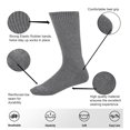 thumbnail image 4 of MANARC Women Cotton Crew Socks Soft Comfortable Thin And Breathable on Top Durable Double Layer Cushioned Reinforced Sole. 3 Pack Dark Grey., 4 of 4