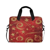 16" Laptop Tote Bag Laptop Sleeve Case Computer Briefcase for Work & Travel Red and Gold Star Swirls
