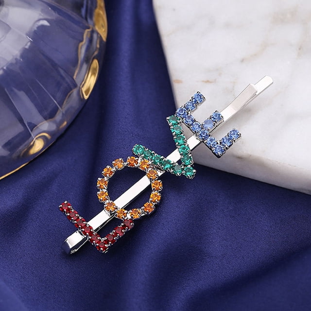 OUNONA 3Ud Horquillas Decorativas En Material De Rhinestone Multicolor Y Atractivo