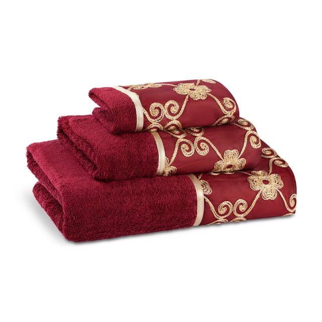 Juego de toallas Zahari Home Elegant Rose Classic Luxury, 3 piezas