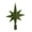 A, variant on Christmas Tree Topper, Five Point Star Tree Top Ornament, 3D Design, Flocked Finish, Red, Classic Design for Christmas Tree Home Office Party and Holiday Decor