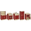 Colorful Essentials 5-Piece Kitchen Set - Maple/Red