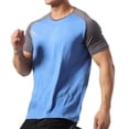 thumbnail image 2 of Youthup Men's Crew Neck Color-Block Quick Dry Athletic Short Sleeve T-Shirts 2-Pack, Stretch Breathable Moisture-Wicking, 2 of 11