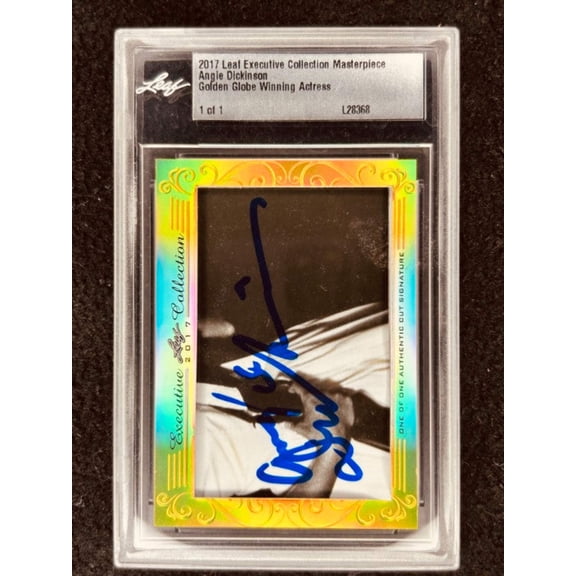 Angie Dickinson 2017 Leaf Masterpiece Cut Signature certified autograph card 1/1 JSA Police Woman