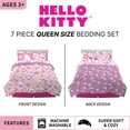 thumbnail image 2 of Juego de ropa de cama Franco Hello Kitty, supersuave, tamaño queen, 7 piezas, 2 of 5