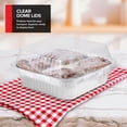 thumbnail image 7 of Stock Your Home (20 Pack) 8x8 Disposable Baking Pans with Lids, Heavy Duty Square Aluminum Cake Pan with Lid, Foil Trays with Clear Plastic Cover, Food Take Out Container for Baked Goods, 7 of 7