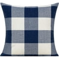 thumbnail image 3 of Outdoor Blue Throw Pillow Covers 18x18 Set of 2 Buffalo Plaids Check Summer Front Porch Decorative Gingham Cushion Cases Home Decor Farmhouse for Patio Furniture Couch Bed Sofa,Navy Blue White, 3 of 6