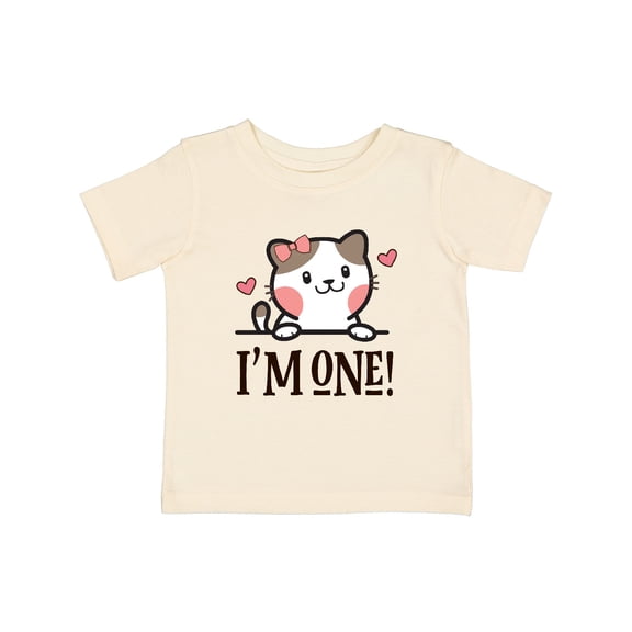 Inktastic Babys 1st Birthday Kitty 1 Year Old Girl Girls Baby T-Shirt