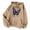 Khaki, variant on Xudanell Black Hoodies Woman Autumn Loose Pullover Sweatshirt Fleece Lined Womens Casual Oversized Hoodie Black XXL