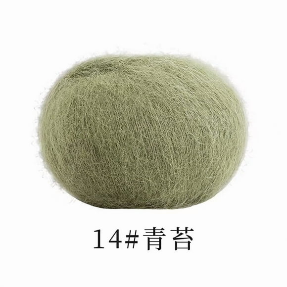 suxuMhao premium fine yarn, South African mohair, 20g, 1 roll, perfect for knitted clothes, scarves, hats, and home decor, delicate and soft, suitable for spring and autumn seasons,green