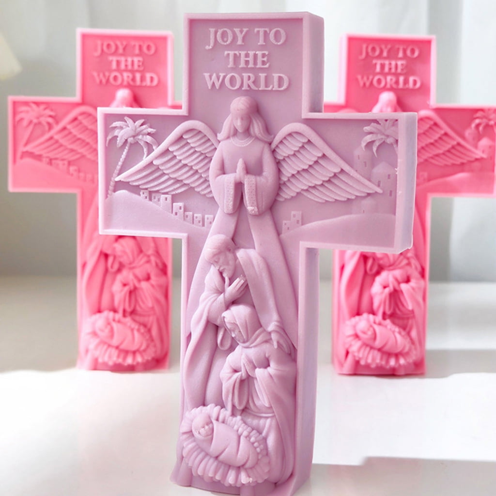 Aurgiarme Handmade Faith Religious Silicone Molds Epoxy Resin Jewelry Mold Handmade Resin Art Supplies Silicone Molds for Baking