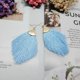 thumbnail image 4 of Pendientes Largos Elegantes Con Borla - Azul Cielo Xemadio LRWJ272-3, 4 of 6