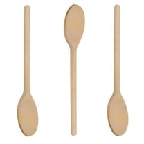 ACDANC 3Pcs 10inch/12inch/14inch Long Wooden Spoons for Cooking - Oval Wood Mixing Spoons for Baking,Cooking,Stirring - Sauce Spoons