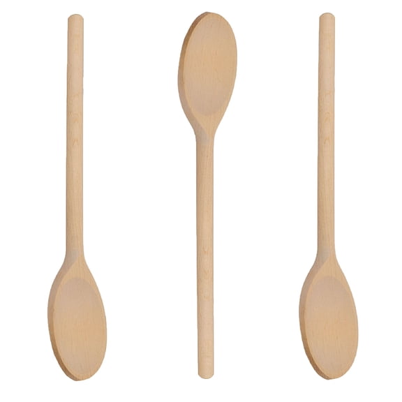 ACDANC 3Pcs 10inch/12inch/14inch Long Wooden Spoons for Cooking - Oval Wood Mixing Spoons for Baking,Cooking,Stirring - Sauce Spoons