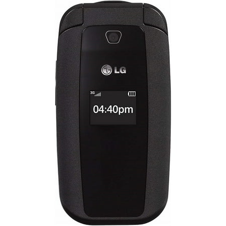 LG 440G Tracfone Prepaid Phone With Double Minutes, Flip Camera Phone - Black